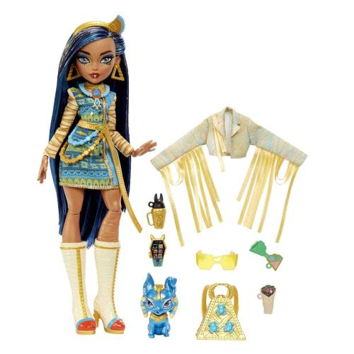 MONSTER HIGH CLEO DE NILE DOLL WITH PET AND ACCES.