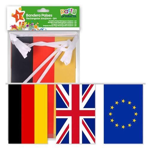 Bandeiras Países Europa Retangular 20x30cm Party Products