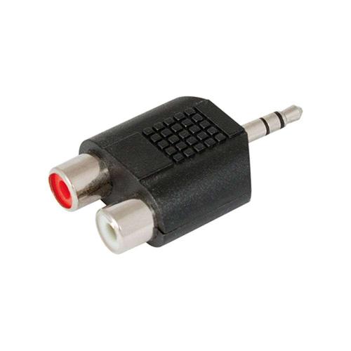 Adaptador Jack Macho Estéreo de 3,5mm a 2 Hembras.