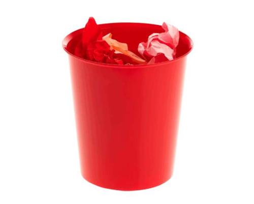 Papelera 18 Litros Polipropileno 100% Reciclado Y Reciclable 290 X 310 Mm Rojo Archivo 2000 2001 Rj