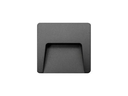 Aplique LED de Muro 3w 4000k Quadrado Antracite