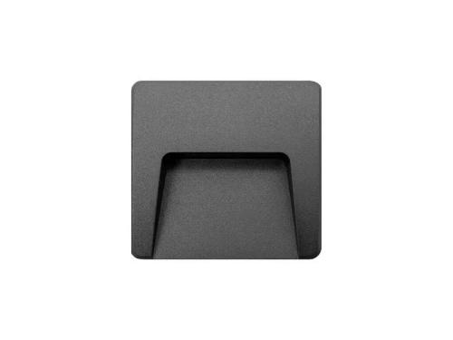 Aplique LED de Muro 3w 4000k Quadrado Antracite