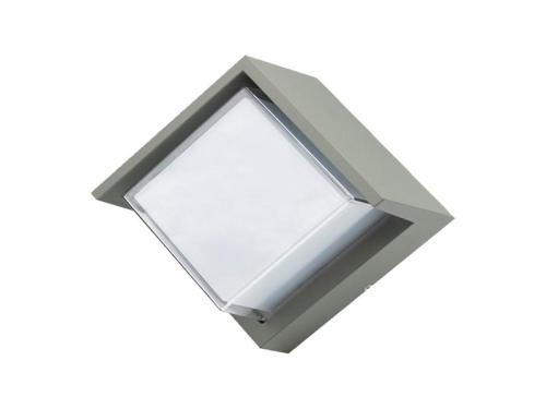 Aplique LED 12w 4000k Quadrado Cinzento para Exterior