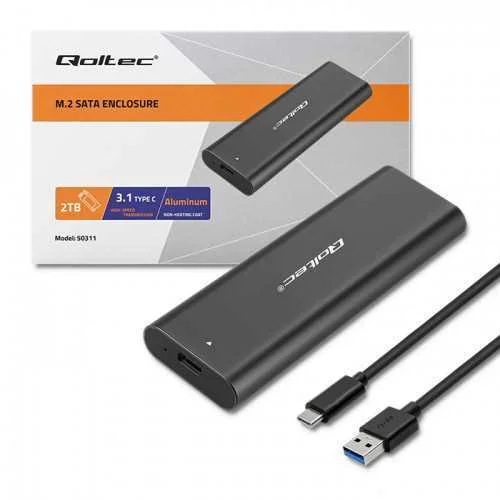 Qoltec 50312 Caixa para Discos Rígidos Compartime.