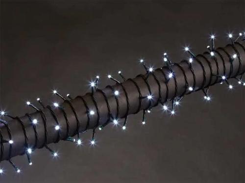 Luna LED - 12 M - 160 Lâmpadas Brancas - Fio Verde - Modulador - 24 V