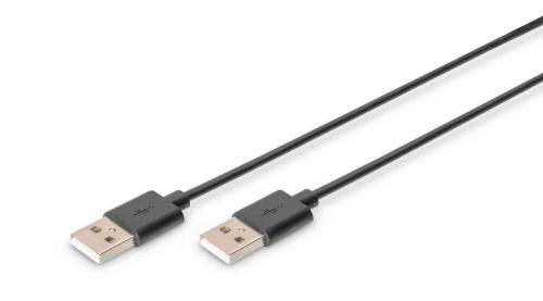 DIGITUS USB 2.0, USB A - USB A, 1 M CABO USB PRETO
