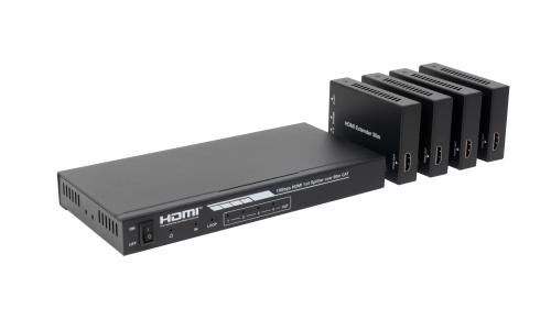 Distribuidor Extensor Hdmi 1 X 4 Por Cabo Cat 6/6a/7. Hdmi 2.0. Resolução Uhd 4k@60hz. Hdcp 2.2. Dis