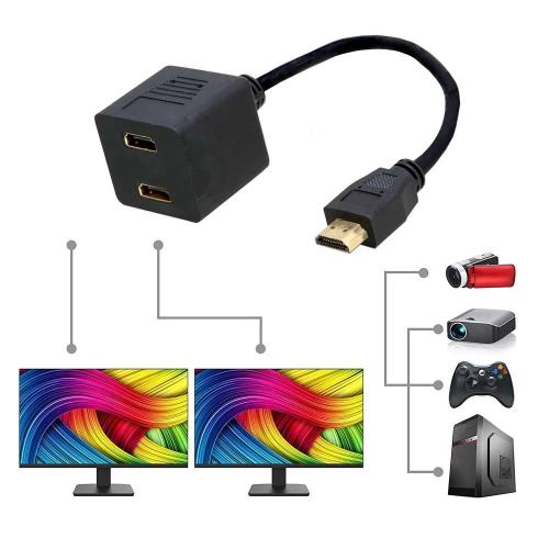 Techly Hdmi Videokabel Splitter Stecker Auf 2x Hdmi Buchse