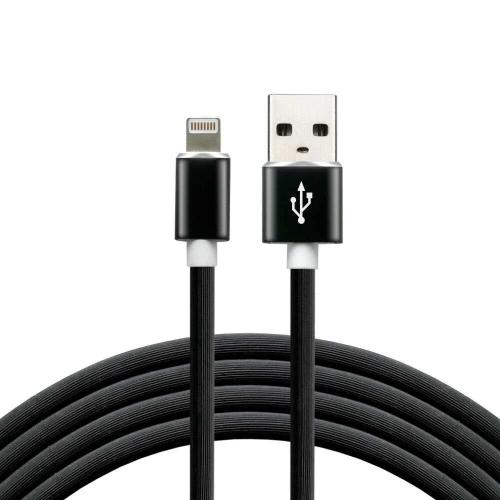 Everactive Cable Usb Lightning 1m - Black Silicone Quick Charge 2 4a - Cbs-1ib