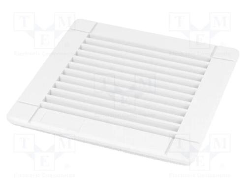 Capa, Abe: 92x92mm, D: 12mm, Ip54, Montagem: Trava, Ral 7035, Ul94v-0