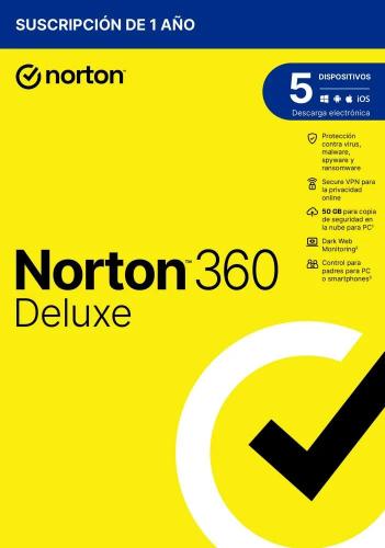 Norton 360 Deluxe 50gb Es 1 User 5 Device 12mo