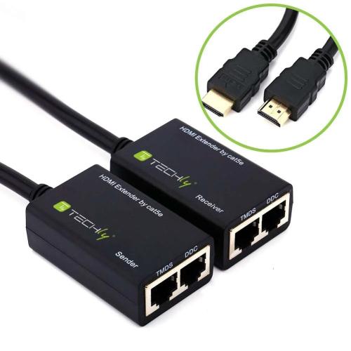 Techly Hdmi Extender Mit Eingebautem Kabel, 30m