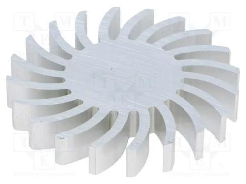 Dissipador de Cal, Led, : 70mm, H: 10mm, 2,28k/W