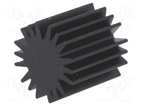 Dissipador de Cal, Led, : 20mm, H: 20mm, Preta