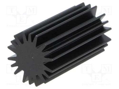 Dissipador de Cal, Led, : 20mm, H: 37,5mm, Preta