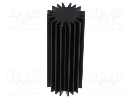 Dissipador de Cal, Led, : 20mm, H: 50mm, Preta