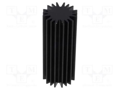 Dissipador de Cal, Led, : 20mm, H: 50mm, Preta