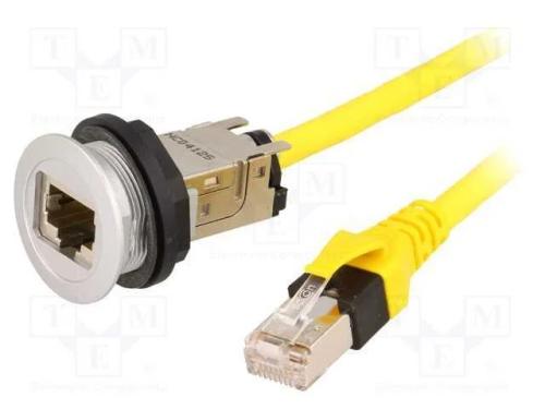 Tomada RJ45, 22mm, har-port, -25÷70C, 22,3mm, IP2.