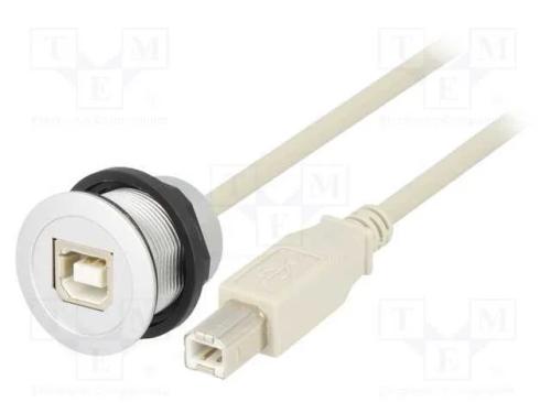 Tomada USB, 22mm, har-port, -25÷70C, 22,3mm, IP20.