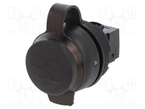 Tomada Usb, 22mm, Frontcom, -40÷70c, 22mm, Ip65, Preta