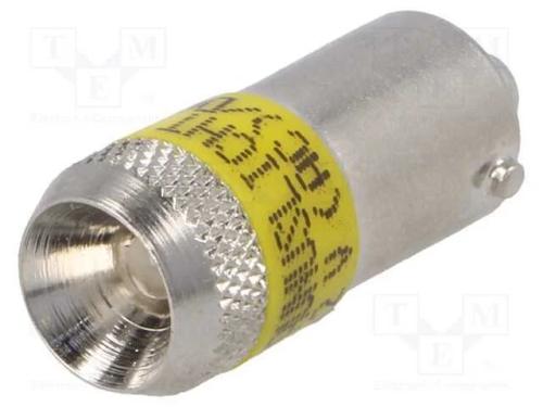 Lâmpada de LED, amarelo, Casquilho: BA9S, 12VDC