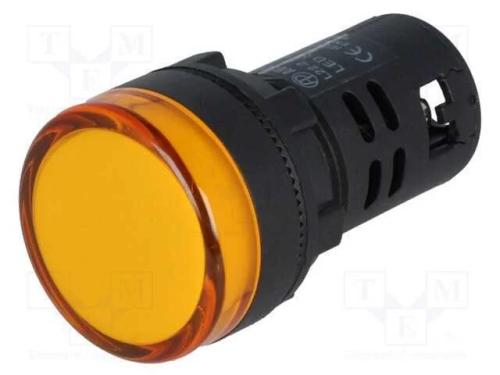Luz de Indicação, 22mm, L22, -20÷60c, Ilum: Led, 230v, 22,5mm