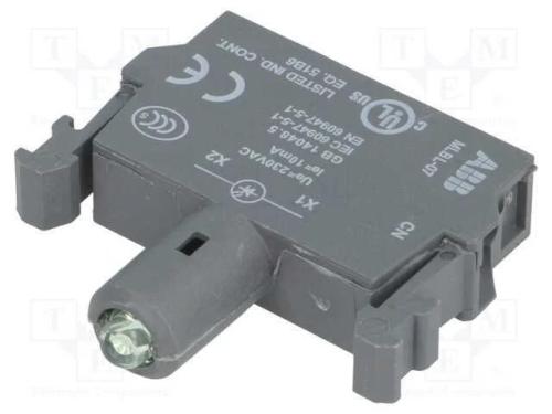 Componente de iluminação, 22mm, Ilum: LED, fronta.