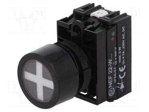 Indicadores de presença, 22mm, NEF22, -15÷30C, 22.
