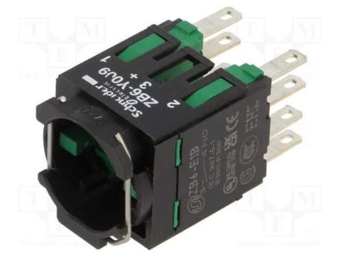 Componente de Pino, 16mm, Harmony Xb6, -40÷70c, Contatos: No X2