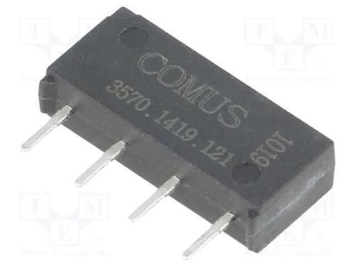 Relé: de Palheta, Spst-No, Ubobina : 12vdc, 500ma, Max.200vdc, 10w