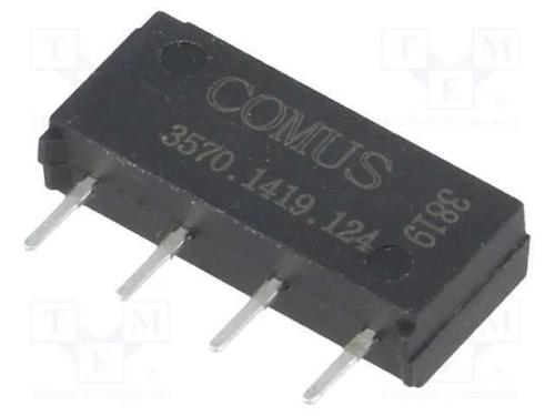 Relé: de Palheta, Spst-No, Ubobina : 12vdc, 500ma, Max.200vdc, 10w