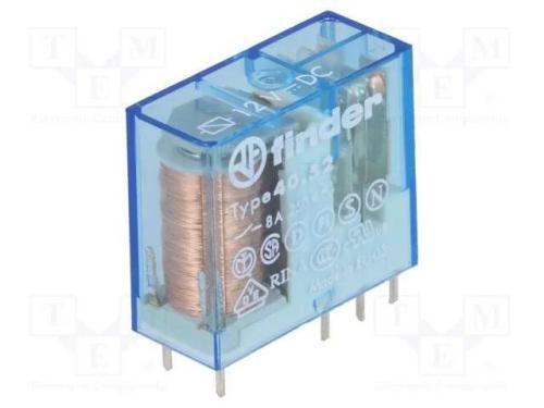 Relé: Eletromagnético, Dpdt, Ubobina : 12vdc, Icontactos Max: 15a