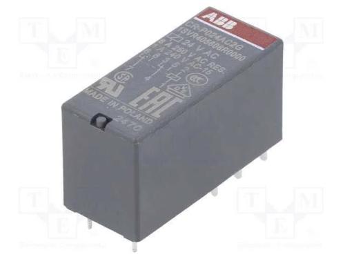 Relé: Eletromagnético, Dpdt, Ubobina: 24vac, 8a, Max.250vac, Pcb