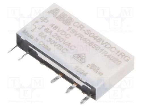 Relé: miniatura, SPDT, Ubobina : 48VDC, base,THT,.