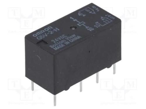 Relé: Eletromagnético, Dpdt, Ubobina : 24vdc, Icontactos Max: 2a