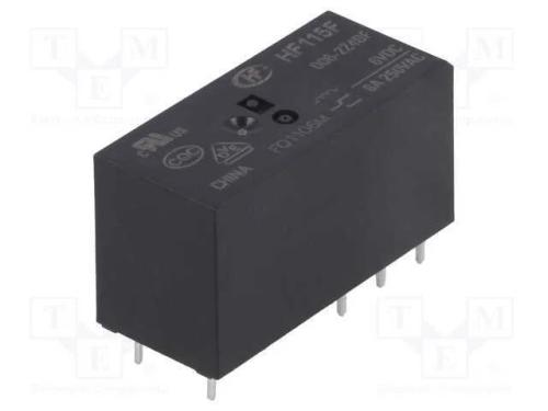 Relé: eletromagnético, DPDT, Ubobina : 6VDC, 8A, .