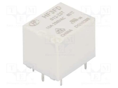Relé: Eletromagnético, Spdt, Ubobina : 12vdc, 10a, 10a/250vac, Pcb