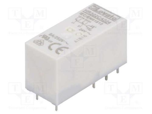 Relé: Eletromagnético, Dpdt, Ubobina: 24vac, 8a, 8a/250vac, Base