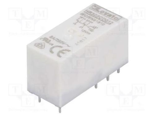 Relé: Eletromagnético, Dpdt, Ubobina : 12vdc, 8a, 8a/250vac, Base