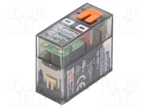 Relé: Eletromagnético, Spdt, Ubobina: 24vac, 16a, 16a/250vac, Base
