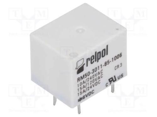 Relé: eletromagnético, SPDT, Ubobina : 6VDC, 10A,.