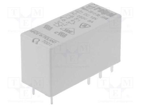 Relé: Eletromagnético, Dpdt, Ubobina : 18vdc, 8a, 8a/250vac, Pcb
