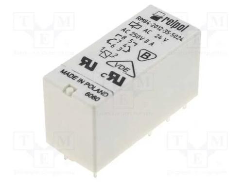 Relé: Eletromagnético, Dpdt, Ubobina: 24vac, 8a, 8a/250vac, Pcb