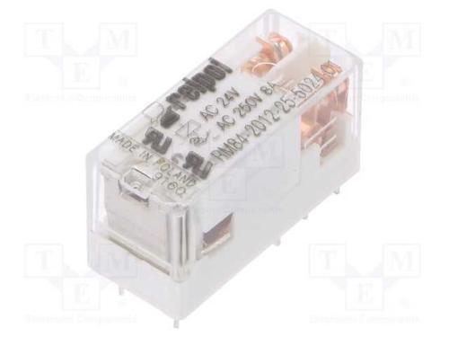 Relé: Eletromagnético, Dpdt, Ubobina: 24vac, 8a, 8a/250vac, Pcb