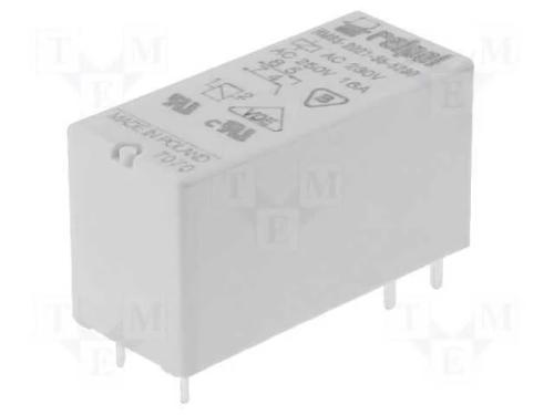 Relé: Eletromagnético, Spst-No, Ubobina: 24vac, 16a/250vac, Pcb