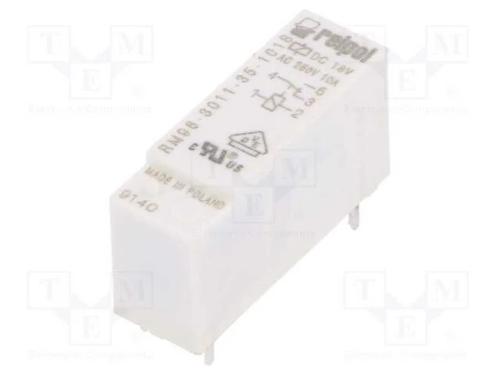 Relé: Eletromagnético, Spdt, Ubobina : 18vdc, 8a, 8a/250vac, Pcb