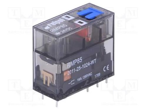 Relé: Eletromagnético, Spdt, Ubobina : 24vdc, 16a, 16a/250vac, Pcb
