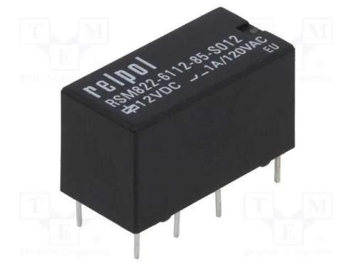 Relé: Eletromagnético, Dpdt, Ubobina : 12vdc, 2a, 1a/120vac, Pcb