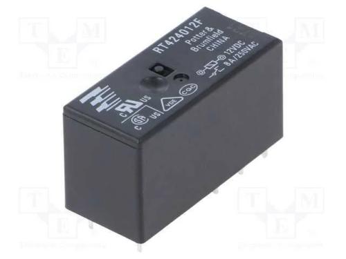 Relé: Eletromagnético, Dpdt, Ubobina : 12vdc, 8a, 8a/250vac, Pcb