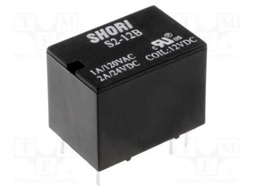 Relé: Eletromagnético, Spdt, Ubobina : 12vdc, Icontactos Max: 3a